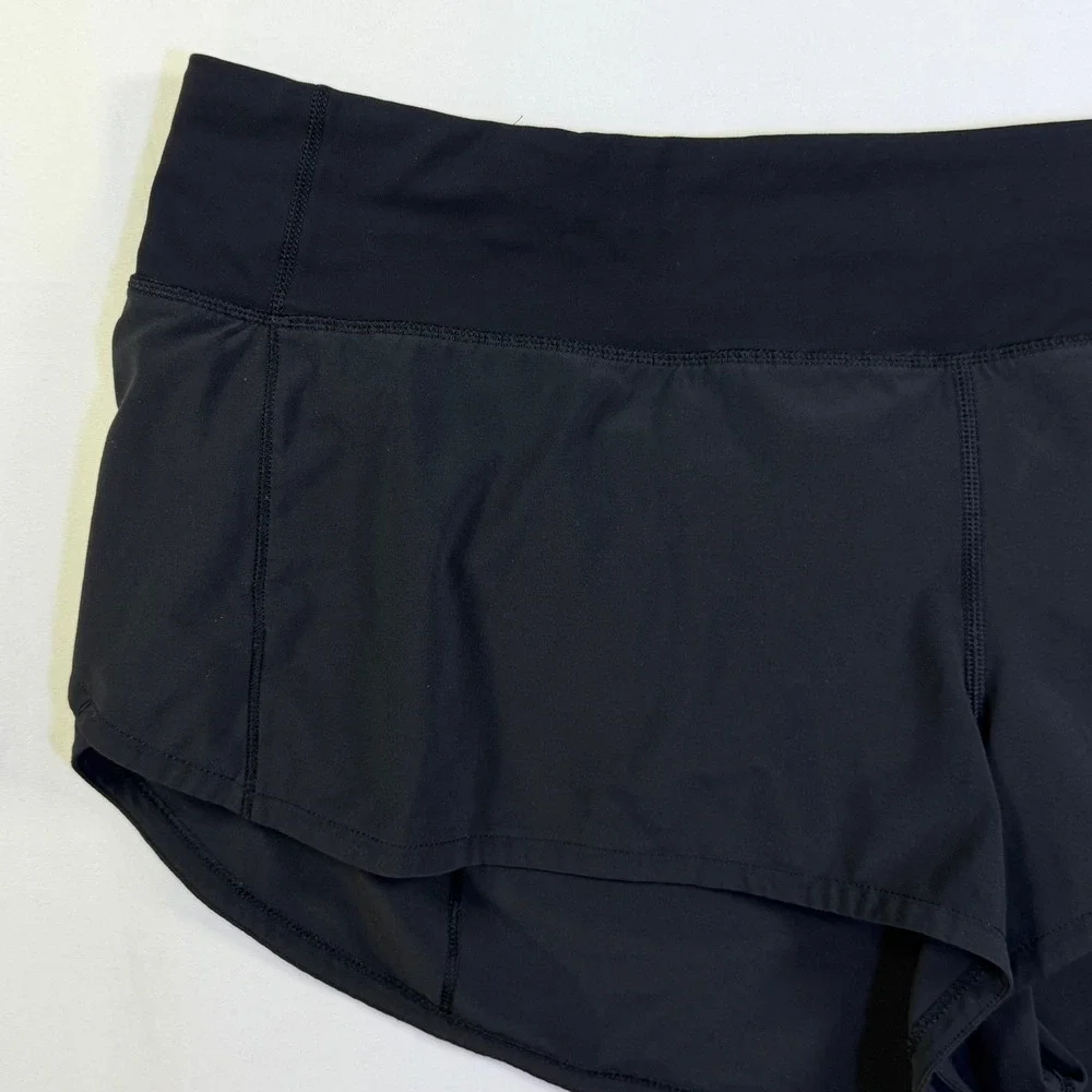 Lululemon Speed Up Low-Rise Lined Athletic Running Shorts Black Size 14 W8000R